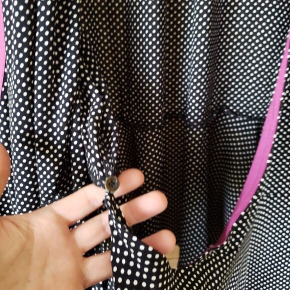 NWT Anthro Maeve Ingrid Polka Dot Wrap Front Tie Long Sleeve Top/Blouse - Picture 10 of 13